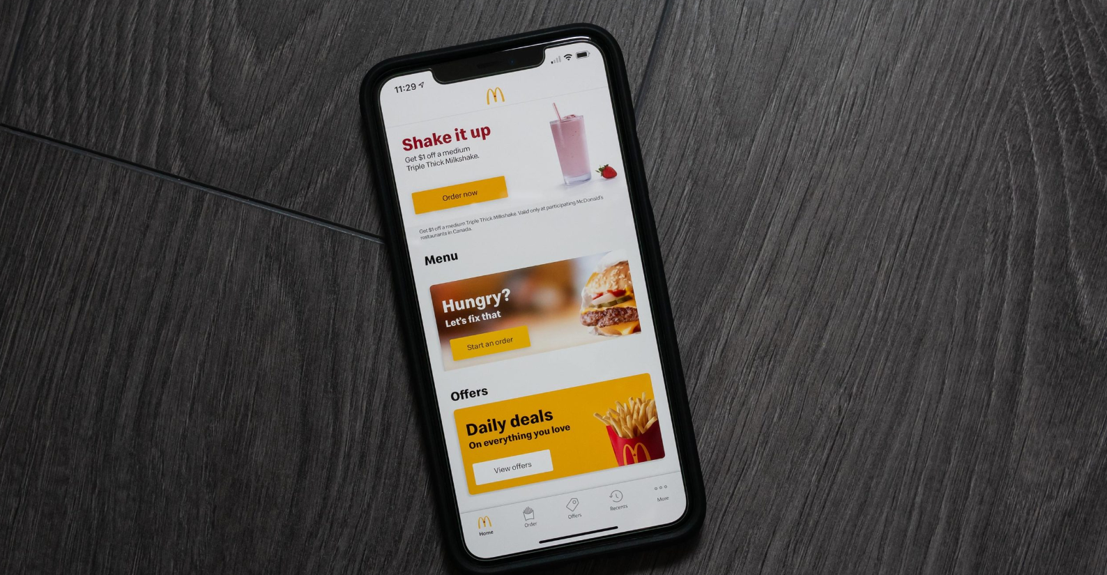 Ordering your McDonald's meal through their Apple Pay app